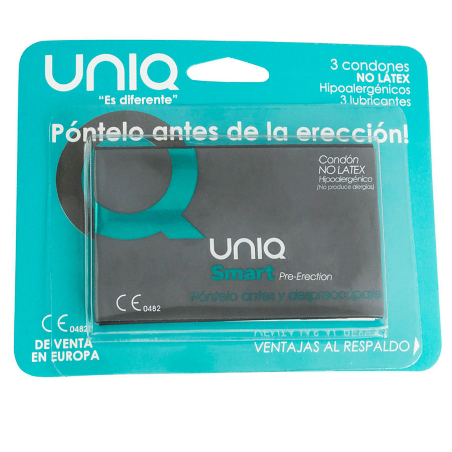UNIQ - SMART LATEXFRI PRÆREKSIONSKONDOMER 3 STK.