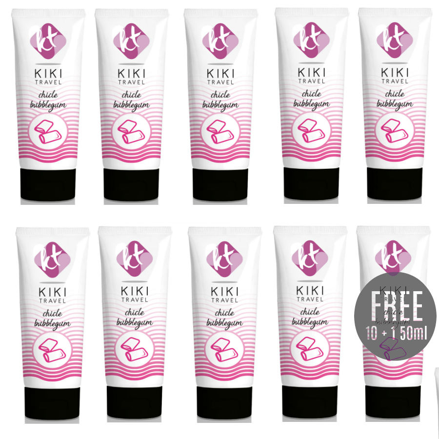 KIKÍ TRAVEL - GLIDEMIDDEL MED TYGGEGUMMISMAG 50ML 10 + 1 GRATIS