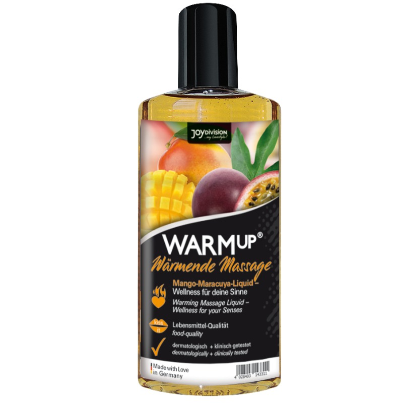 JOYDIVISION AQUAGLIDE - OPVARMNING MED MANGO OG MARACUYA MASSAGEOLIE 150 ML