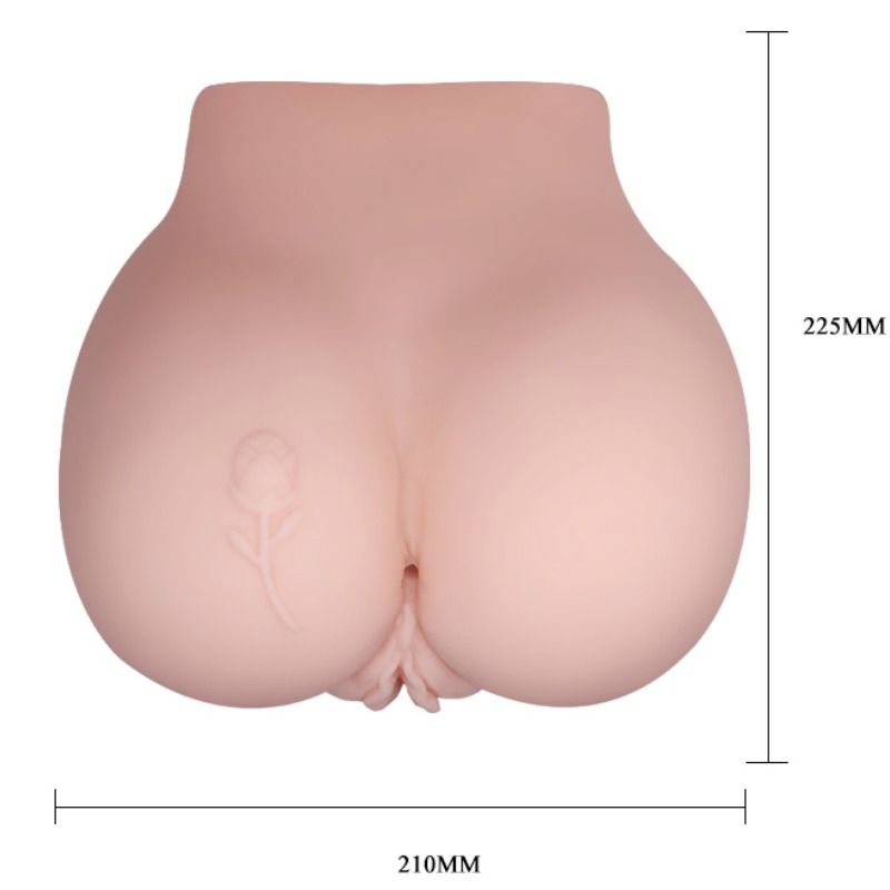 CRAZY BULL - VAGINA OG ANUS MED REALISTISK TATOVERING MED VIBRATION