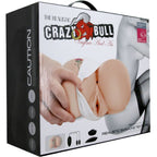 CRAZY BULL - VAGINA OG ANUS MED REALISTISK TATOVERING MED VIBRATION