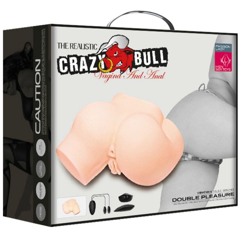 CRAZY BULL - RUMPE MED REALISTISK VAGINA OG ANUS OG VIBRATION