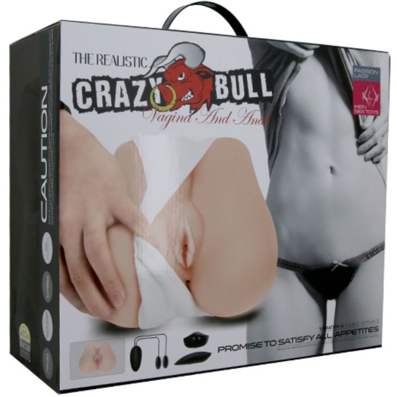 CRAZY BULL - REALISTISK VAGINA OG ANUS MED VIBRATIONSPOSITION 3