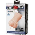 CRAZY BULL - VANDSKIN VAGINA MASTURBADOR MED VIBRERENDE KUGLER