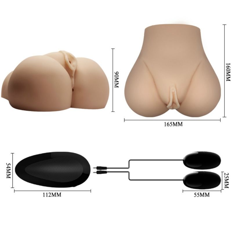 CRAZY BULL - REALISTISK VAGINA OG ANUS MED VIBRATIONSPOSITION 7
