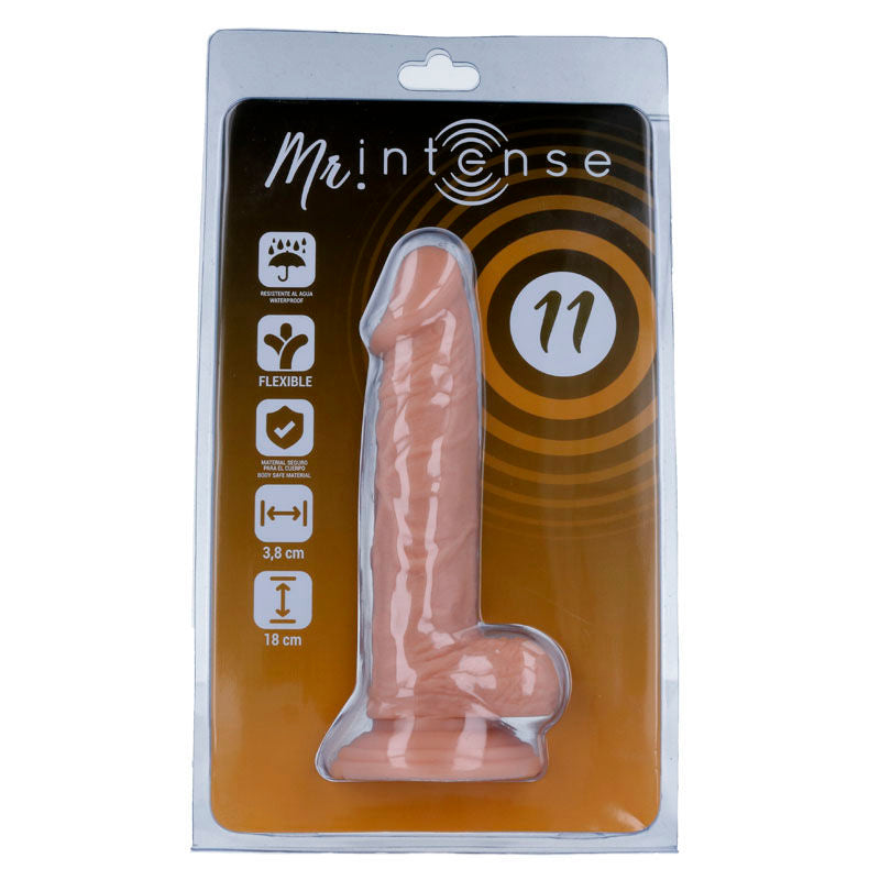 MR INTENSE - 11 REALISTISKE PIK 18 CM -O- 3,8 CM