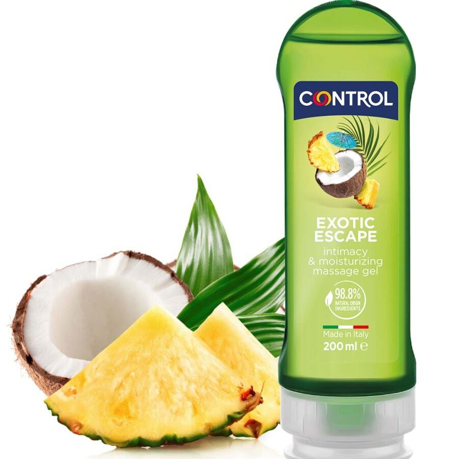 KONTROL - 2 EN 1 MASSAGE & NJÆVELSE EKSOTISK 200 ML