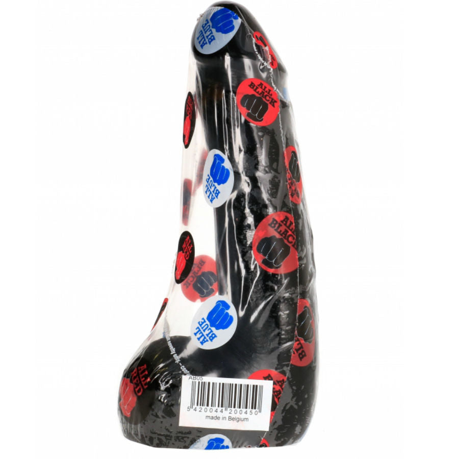 ALL BLACK - BLØD SORT REALISTISK DILDO 20 CM