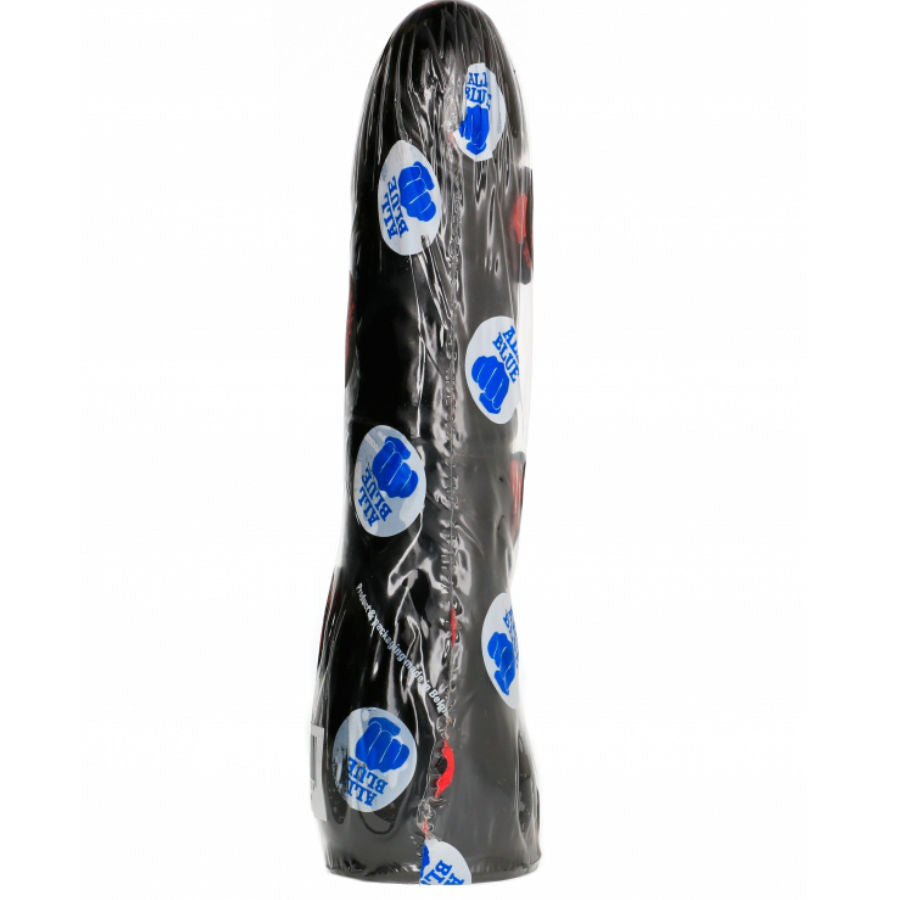 ALL BLACK - DILDO SORT REALISTISK 20 CM