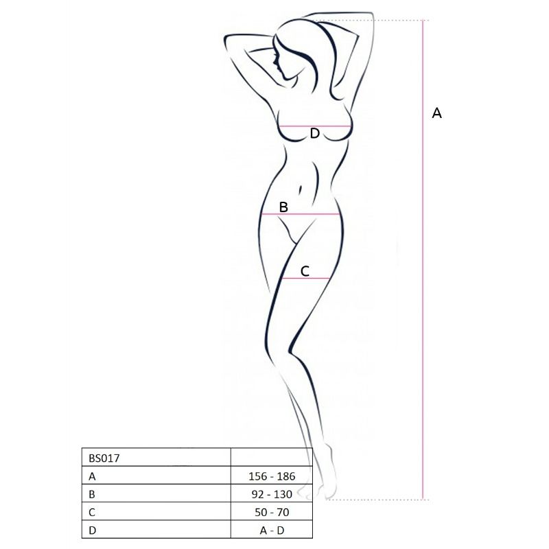 PASSION - KVINDE BS017 HVID BODYSTOCKING ÉN STØRRELSE