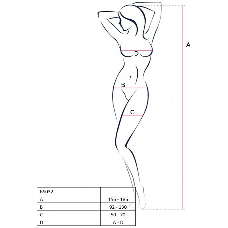 PASSION - KVINDE BS032 RØD BODYSTOCKING ÉN STØRRELSE