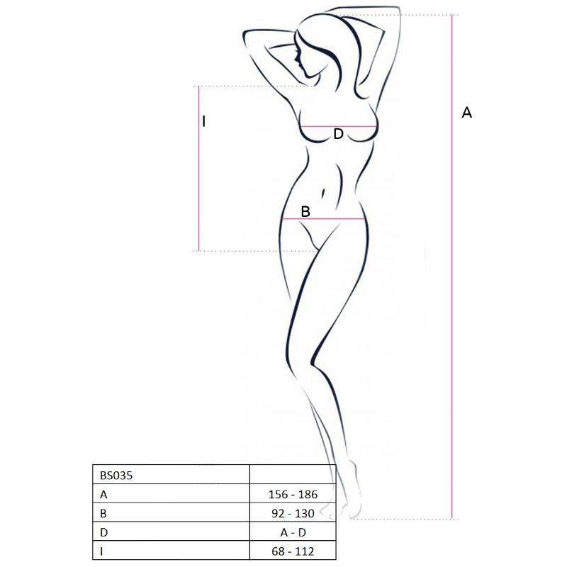 PASSION - KVINDE BS035 RØD BODYSTOCKING ÉN STØRRELSE