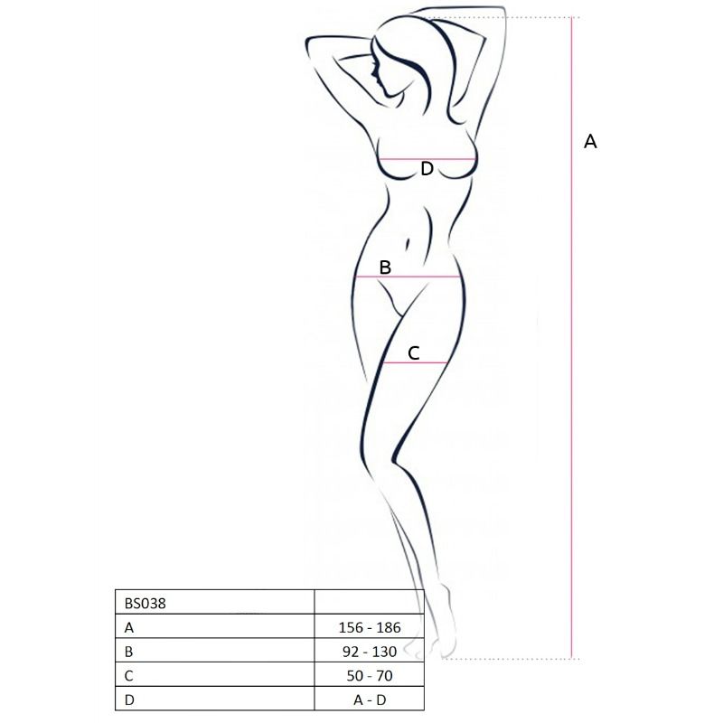 PASSION - KVINDE BS038 RØD BODYSTOCKING ÉN STØRRELSE