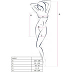 PASSION - KVINDE BS027 SORT KJOLEBUNDET BODYSTOCKING ÉN STØRRELSE