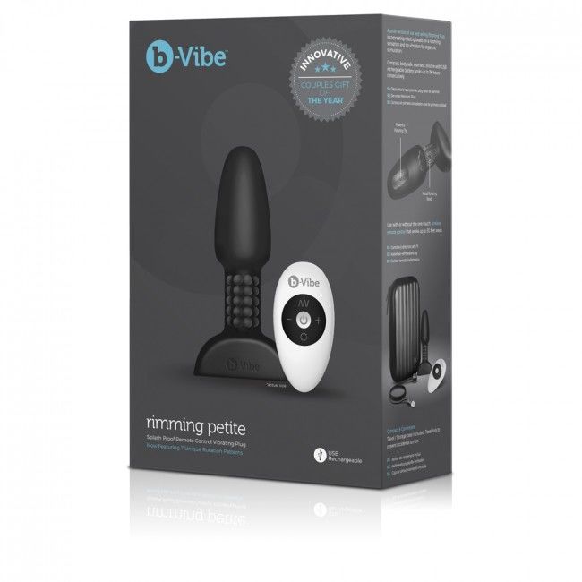 B-VIBE - RIMMING FJERNBETJENING ANALPLUG LILLE SORT