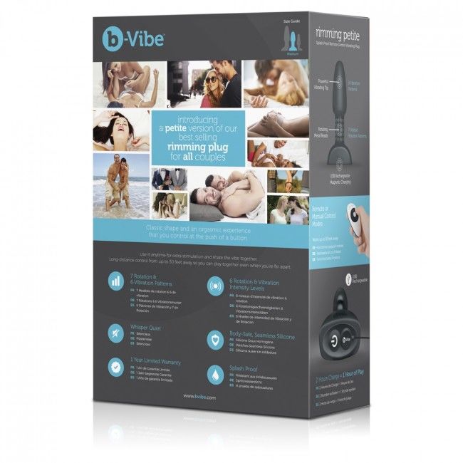B-VIBE - RIMMING FJERNBETJENING ANALPLUG LILLE SORT