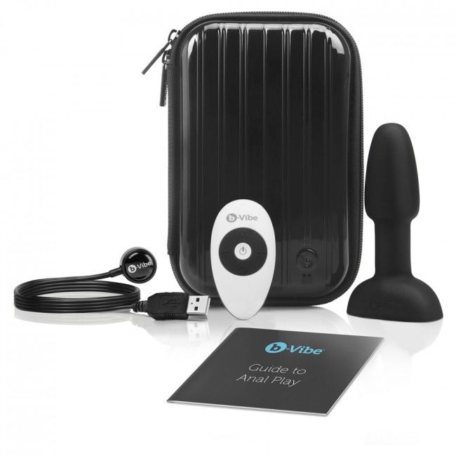B-VIBE - RIMMING FJERNBETJENING ANALPLUG LILLE SORT