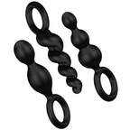 SATISFYER - ANALPROPPER SÆT 3 STK. SORT