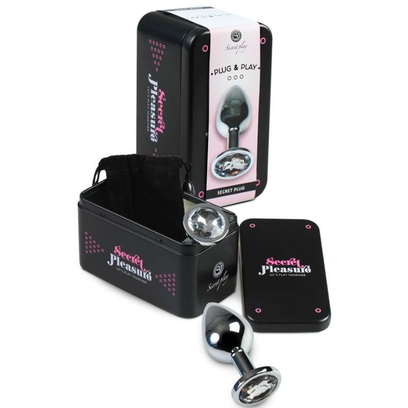 SECRETPLAY - ANALPLUG TRANSPARENT ALUMINIUM 8 CM 