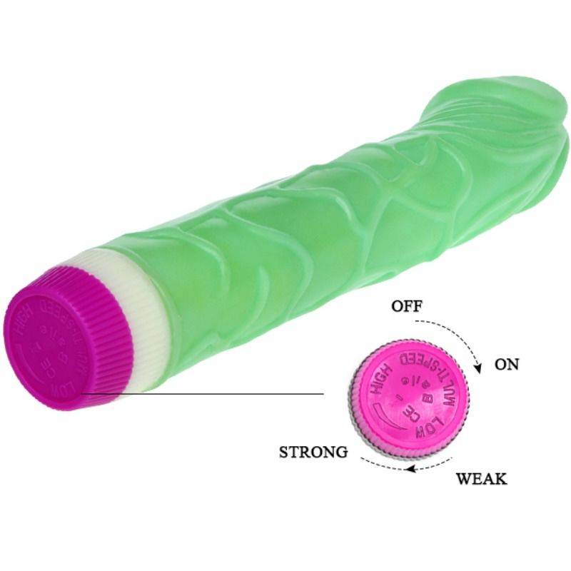 BAILE - WAVES OF PLEASURE VIBRATOR 23 CM GRØN