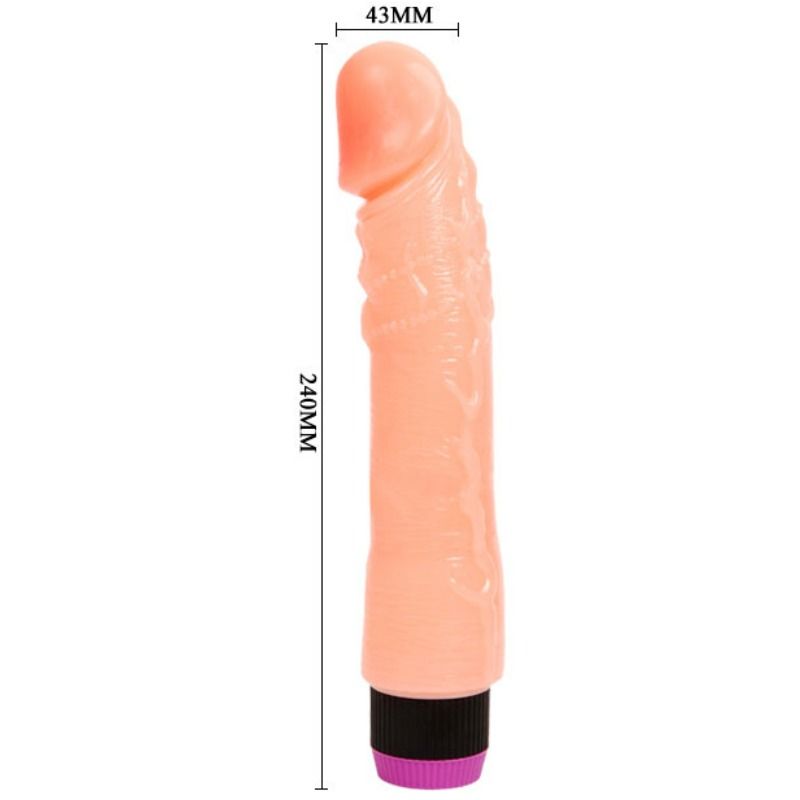 BAILE - NATURLIG FLEKSIBEL REALISTISK VIBRATOR 24 CM