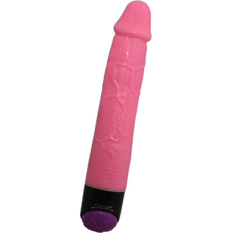 BAILE - FARVERIG SEX REALISTISK VIBRATOR LYSERØD 23 CM