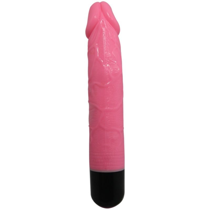 BAILE - FARVERIG SEX REALISTISK VIBRATOR LYSERØD 23 CM