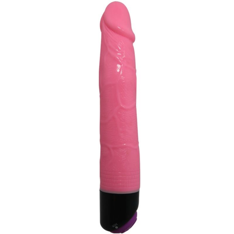 BAILE - FARVERIG SEX REALISTISK VIBRATOR LYSERØD 23 CM