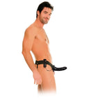 FETISH FANTASY SERIE - VIBRERENDE HULE STRAP-ON TIL HENDE ELLER HAM SORT