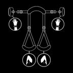 FETISH SUBMISSIVE - OPEN LEGS POSITION WITH NOPRENE LINING HANDCUFFS