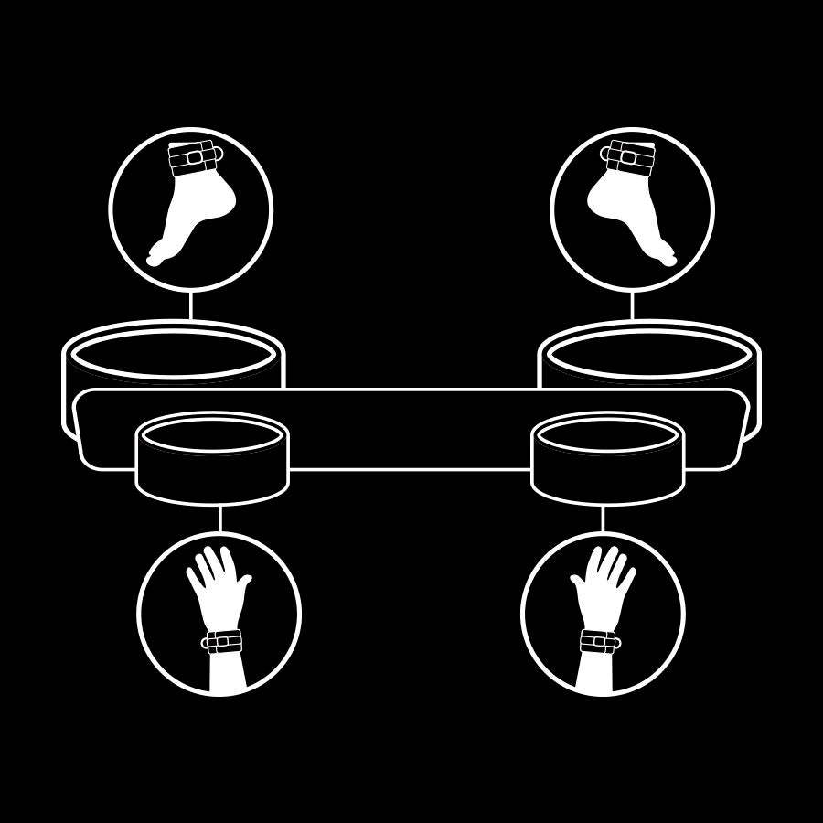 FETISH UNDERSODIG - BONDAGE SPREDERBAR MED NOPRENFOR