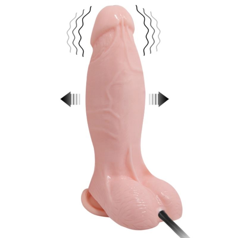 BAILE - REALISTISK VIBRERENDE OG OPPUSTELIG DILDO 18,8 CM