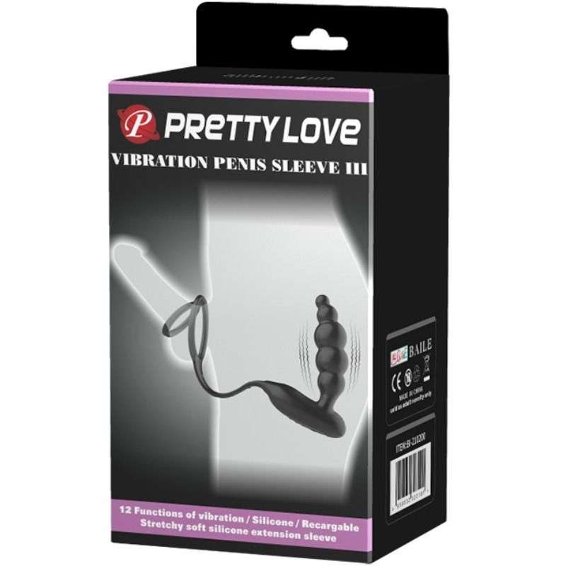 PRETTY LOVE - PENISRINGE MED VIBRATORPLUG