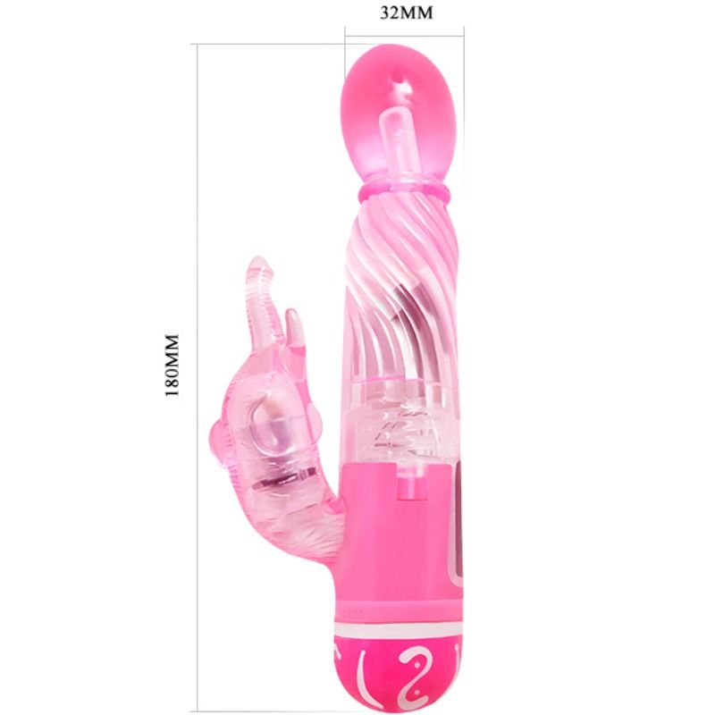 BAILE - MULTISPEED VIBRATOR MED LYSERØD STIMULATOR