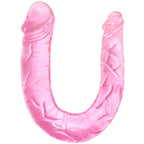 BAILE - DOBBELT DONG DOBBELT LYSERØD DILDO