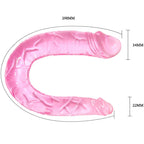 BAILE - DOBBELT DONG DOBBELT LYSERØD DILDO