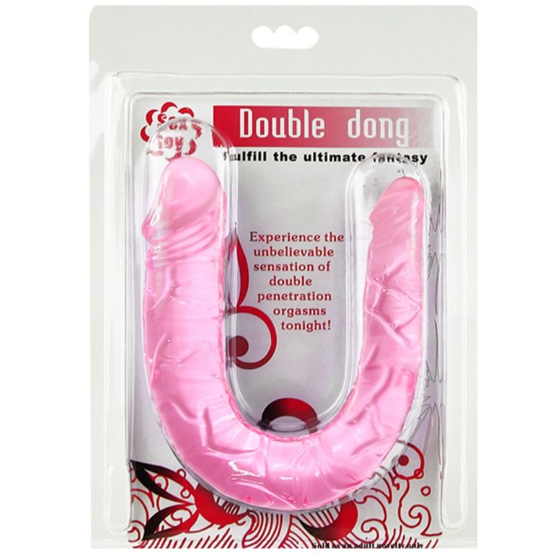 BAILE - DOBBELT DONG DOBBELT LYSERØD DILDO