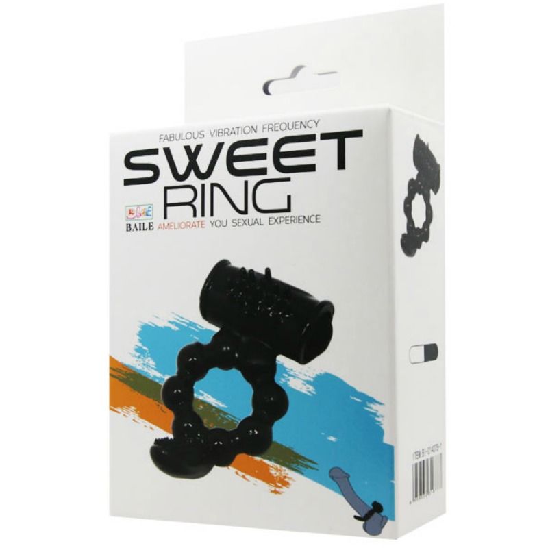 BAILE - SØD RING MED DOBBELT STIMULATOR