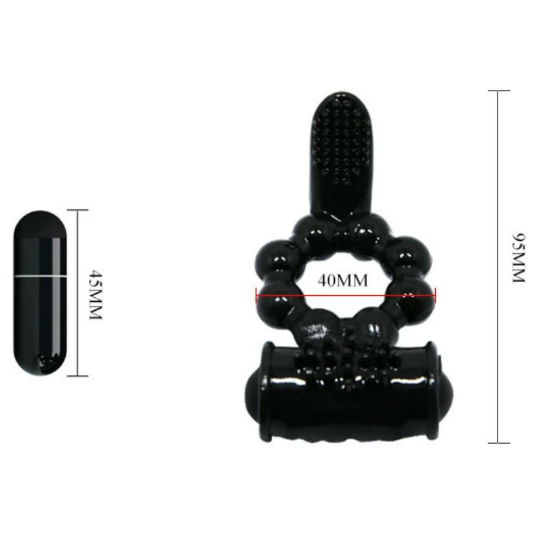 BAILE - SØD RING MED DOBBELT STIMULATOR