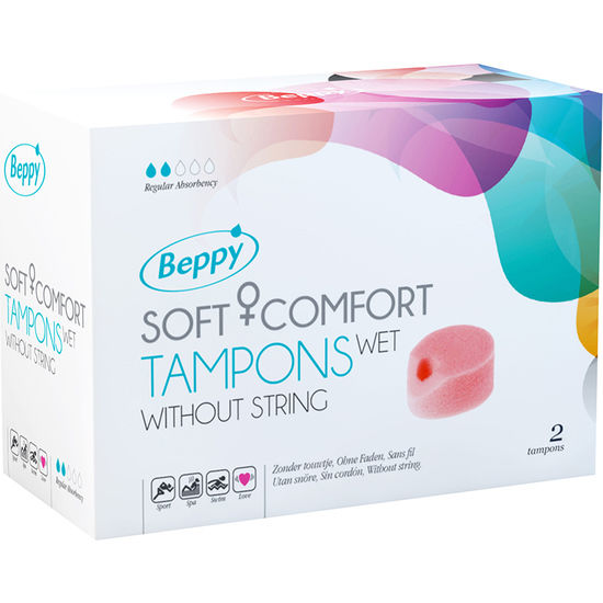 BEPPY - BLØDE KOMFORT TAMPONER VÅDE 2 ENHEDER