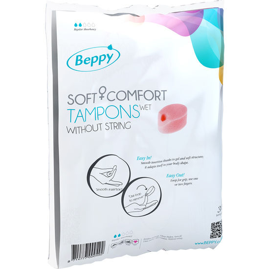 BEPPY - BLØDE KOMFORT TAMPONER VÅDE 30 ENHEDER