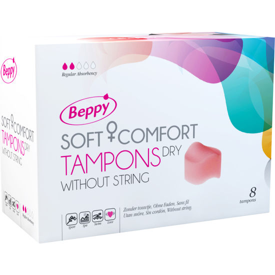 BEPPY - BLØDE TAMPONER TØRRE 8 ENHEDER