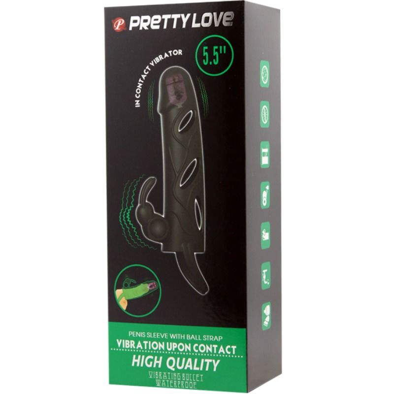 PRETTY LOVE - SILIKONECOVER MED VIBRATION 14 CM 2.0