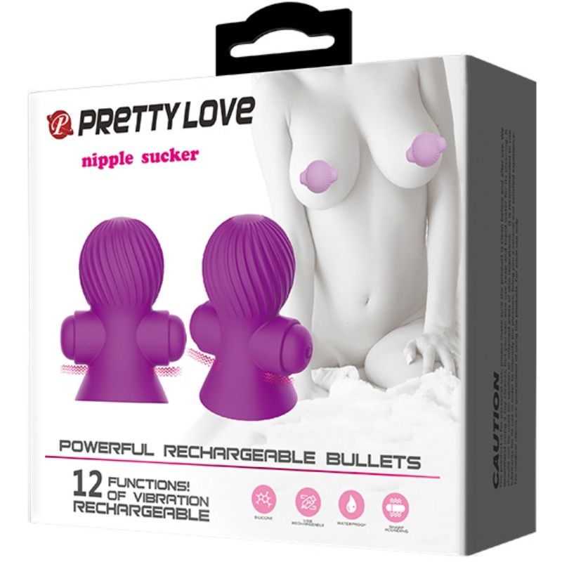 PRETTY LOVE - BRYSTORESTIMULATORER 12M LILA VIBRATION