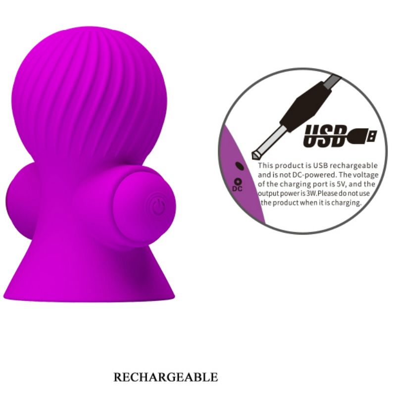 PRETTY LOVE - BRYSTORESTIMULATORER 12M LILA VIBRATION