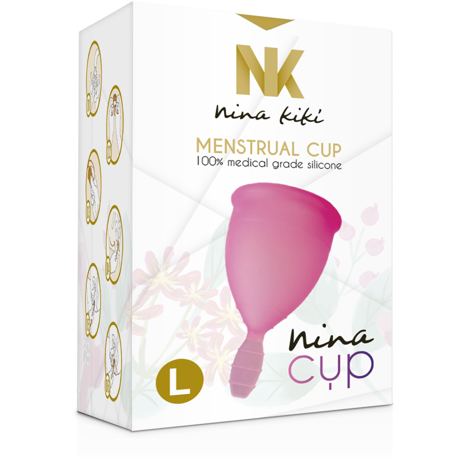 NINA KIKÍ - MENSTRUATIONSKOP LYSERØD - STØRRELSE L