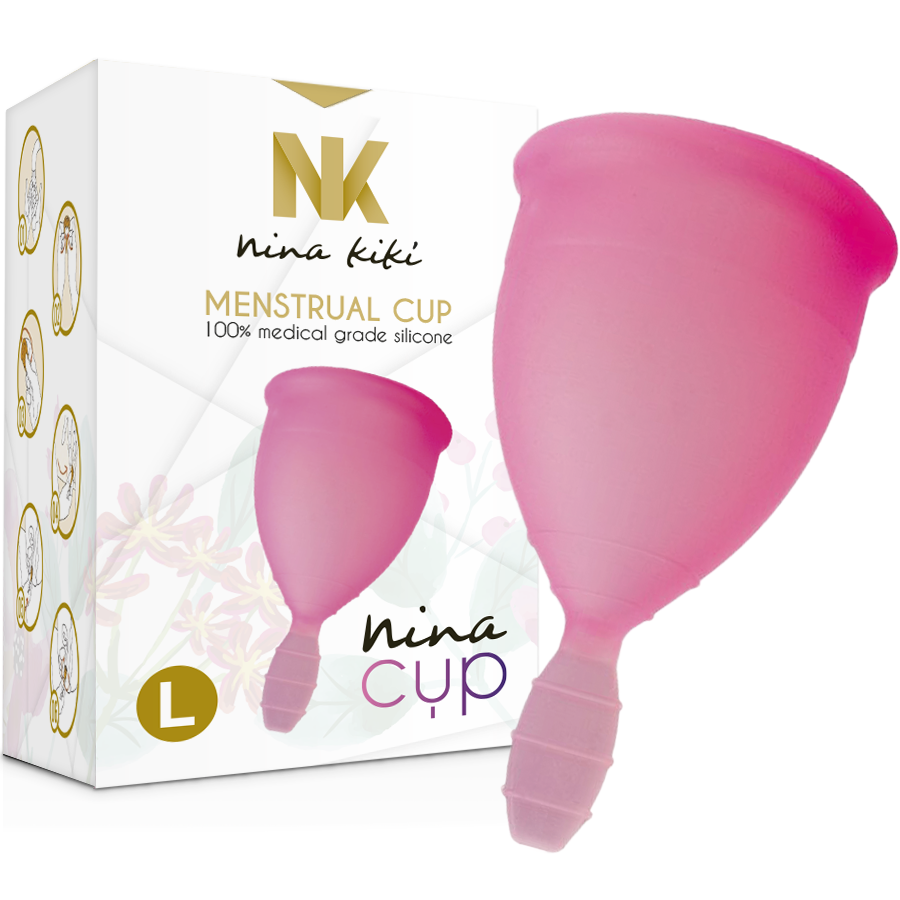 NINA KIKÍ - MENSTRUATIONSKOP LYSERØD - STØRRELSE L