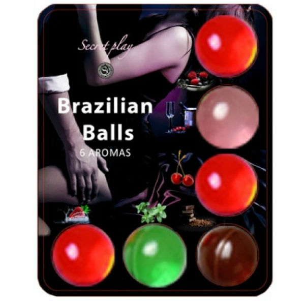 SECRETPLAY - BRAZILLIAN BALLS GLIDEMIDDEL VARME BOLLER 6 ENHEDER