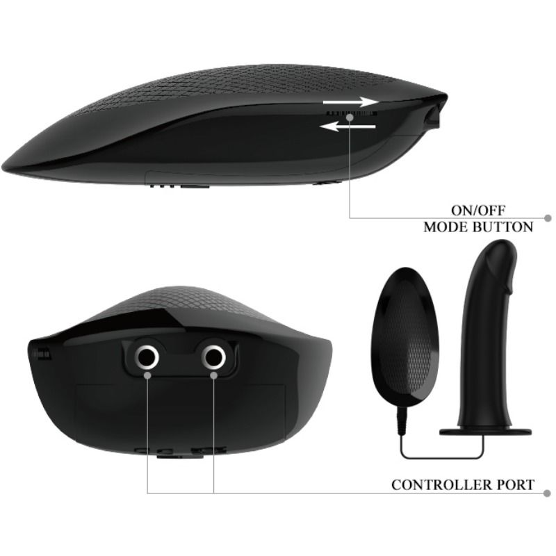 PRETTY LOVE - MARVIN STRAP-ON MED VIBRATION OG HULE DILDO