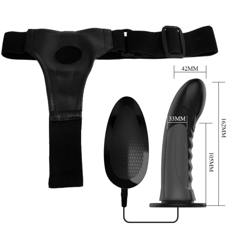 PRETTY LOVE - MARVIN STRAP-ON MED VIBRATION OG HULE DILDO